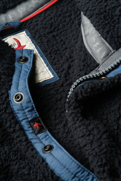 Relwen Shag Pile Snap-Zip Dk Navy