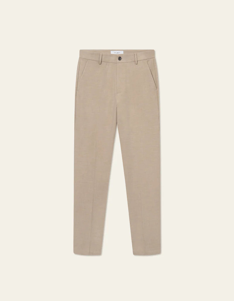 Les Deux Como Reg Texture Suit Pants Dark Sand