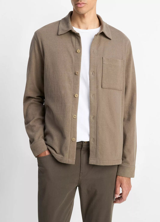 Vince Sueded Jersey LS Shirt Jacket Dome