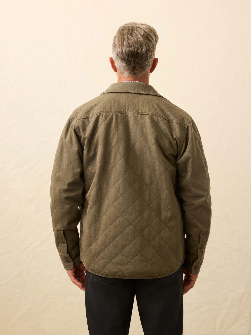 Faherty Doug Good Feather Reversible Bondi Jacket Prairie Olive