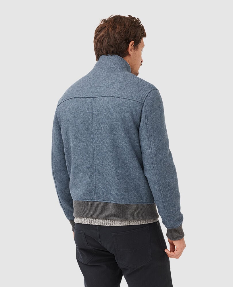 Rodd & Gunn Knapdale Wool Bomber in Dusk