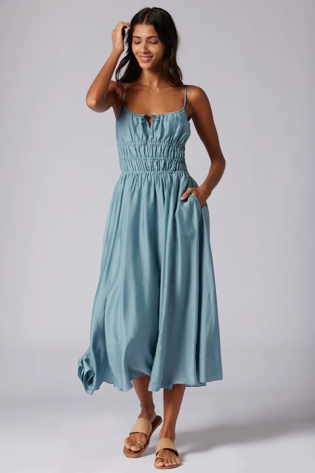 Joie Elena Dress Empire Citadel Blue
