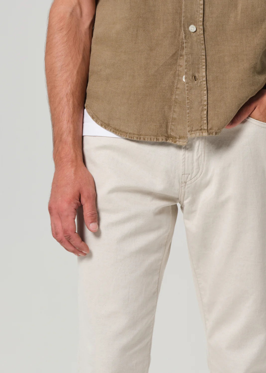 Citizens of Humanity Elijah Stretch Linen Natural
