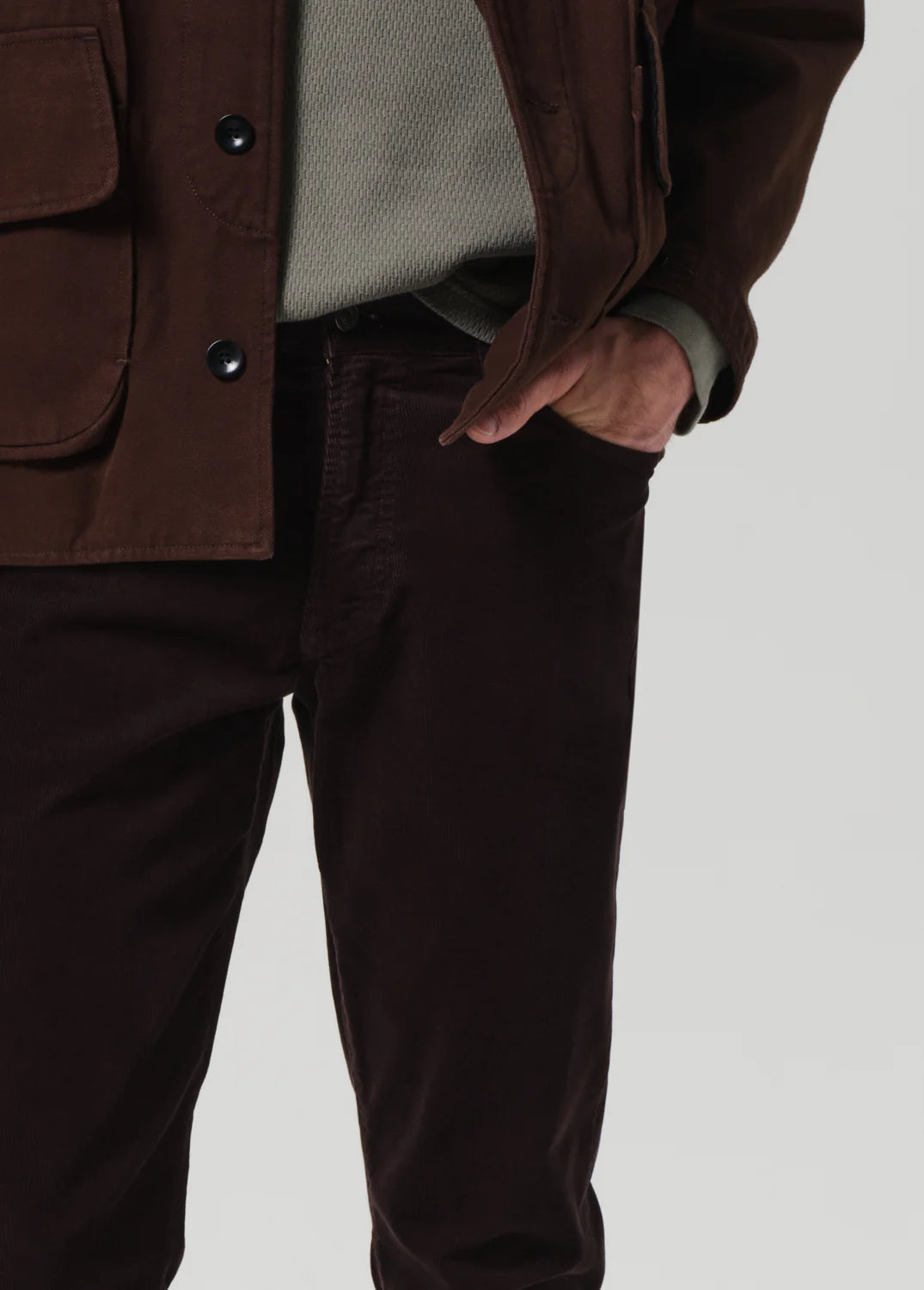 Citizens of Humanity Gage in Corduroy Dk Espresso