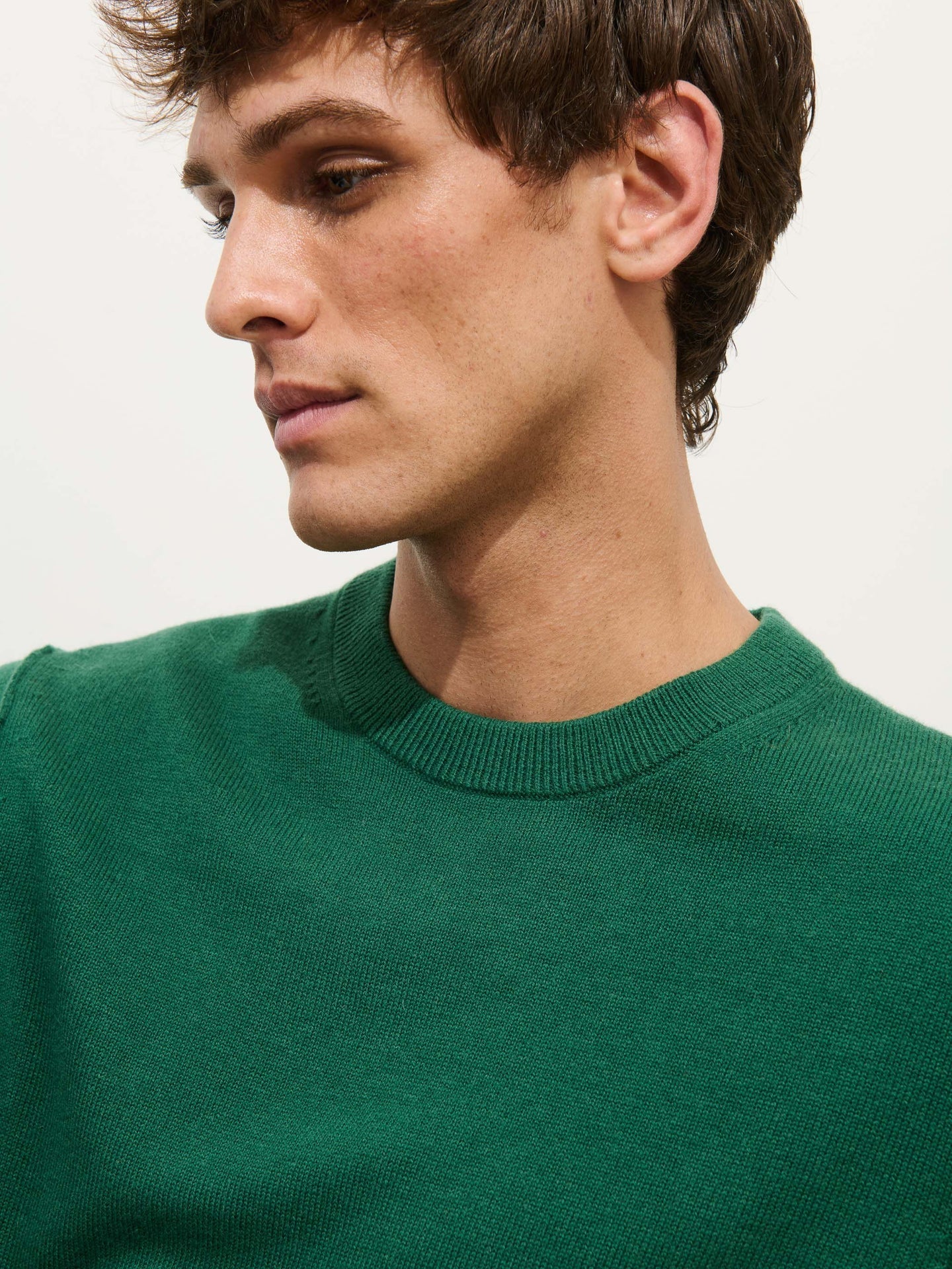 Alex Mill Reverse Seam Crew Wool/Cotton Evergreen