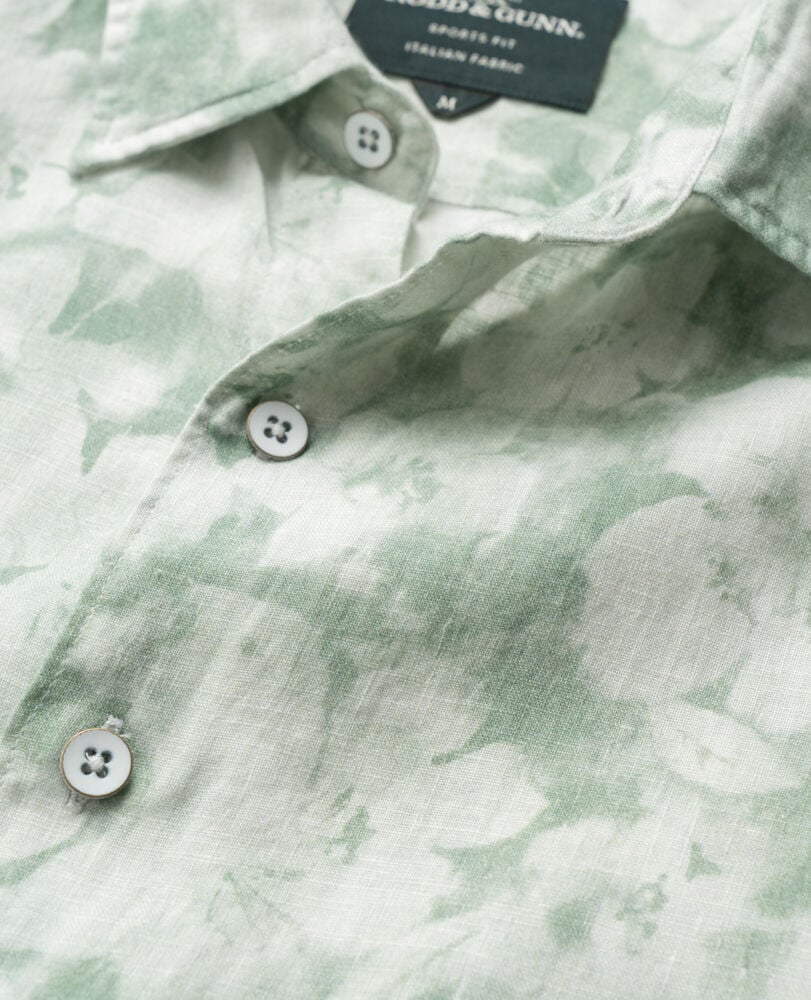 Rodd & Gunn Springflat SS Print Shirt Pistachio