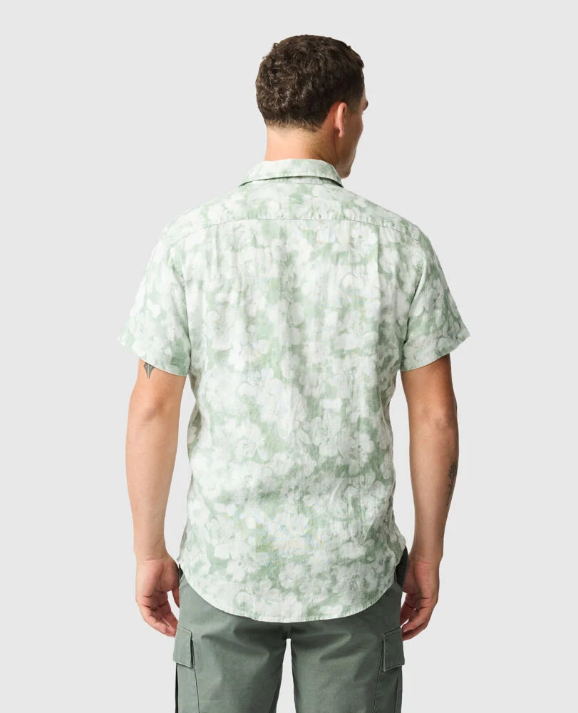 Rodd & Gunn Springflat SS Print Shirt Pistachio
