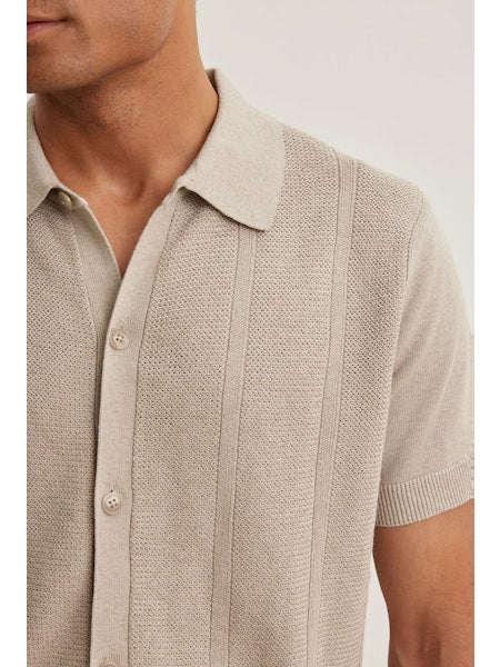 Velvet Lorenzo SS Button Sweater Flax