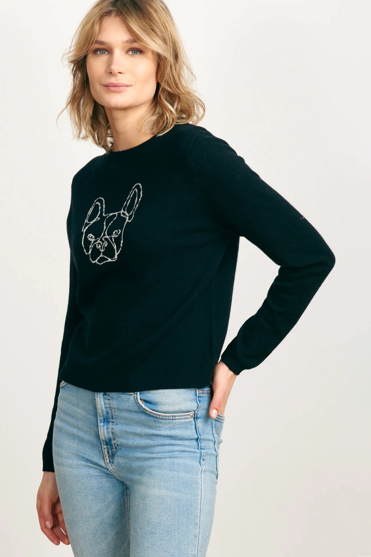Jumper Frenchie Crew Black