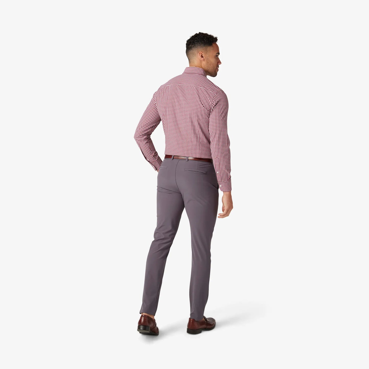 Mizzen + Main Leeward LS Shirt Garnet Gingham