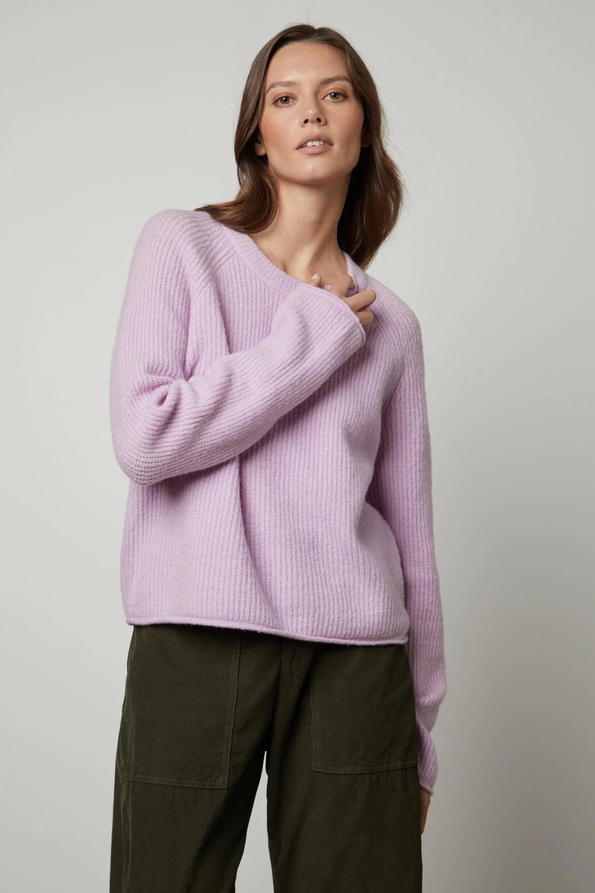 Velvet Gigi Cozy Sweater Lilac