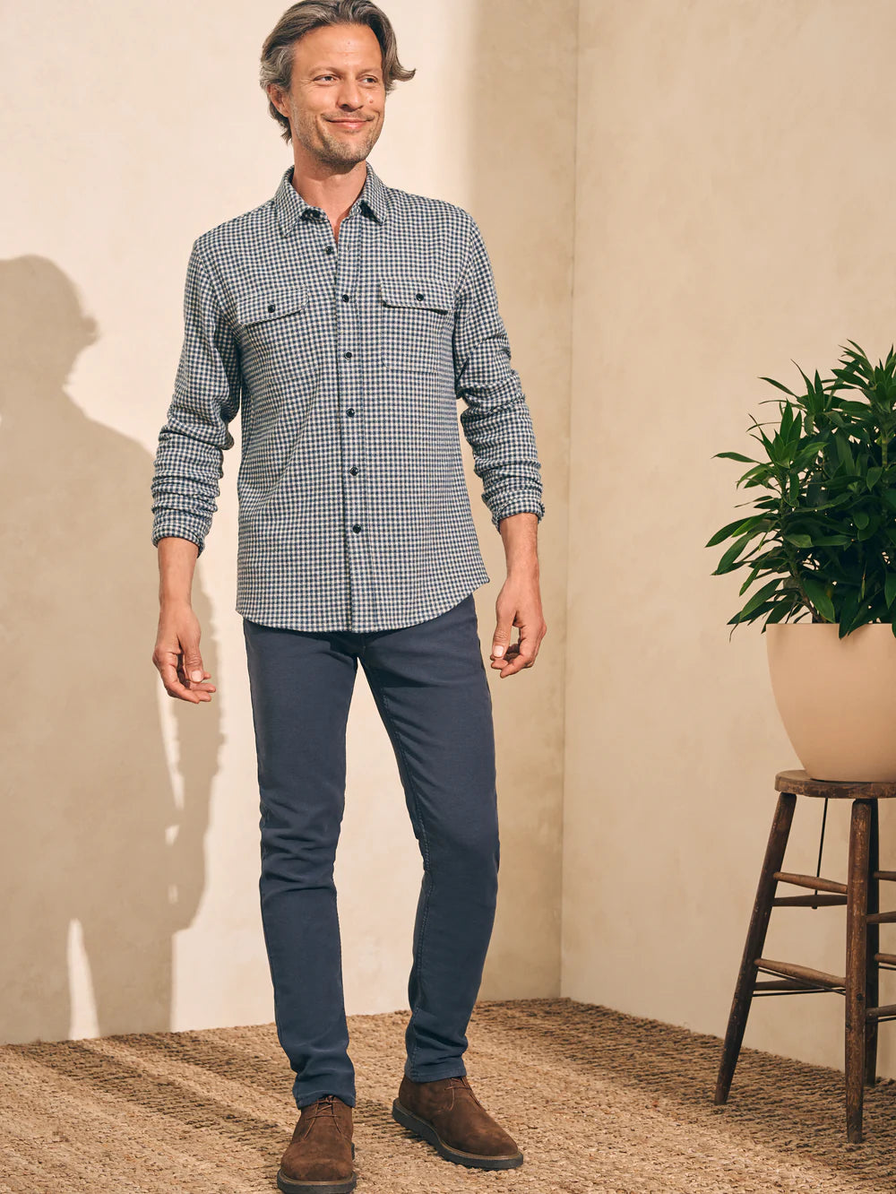 Faherty Legend Sweater Shirt Encinitas Gingham