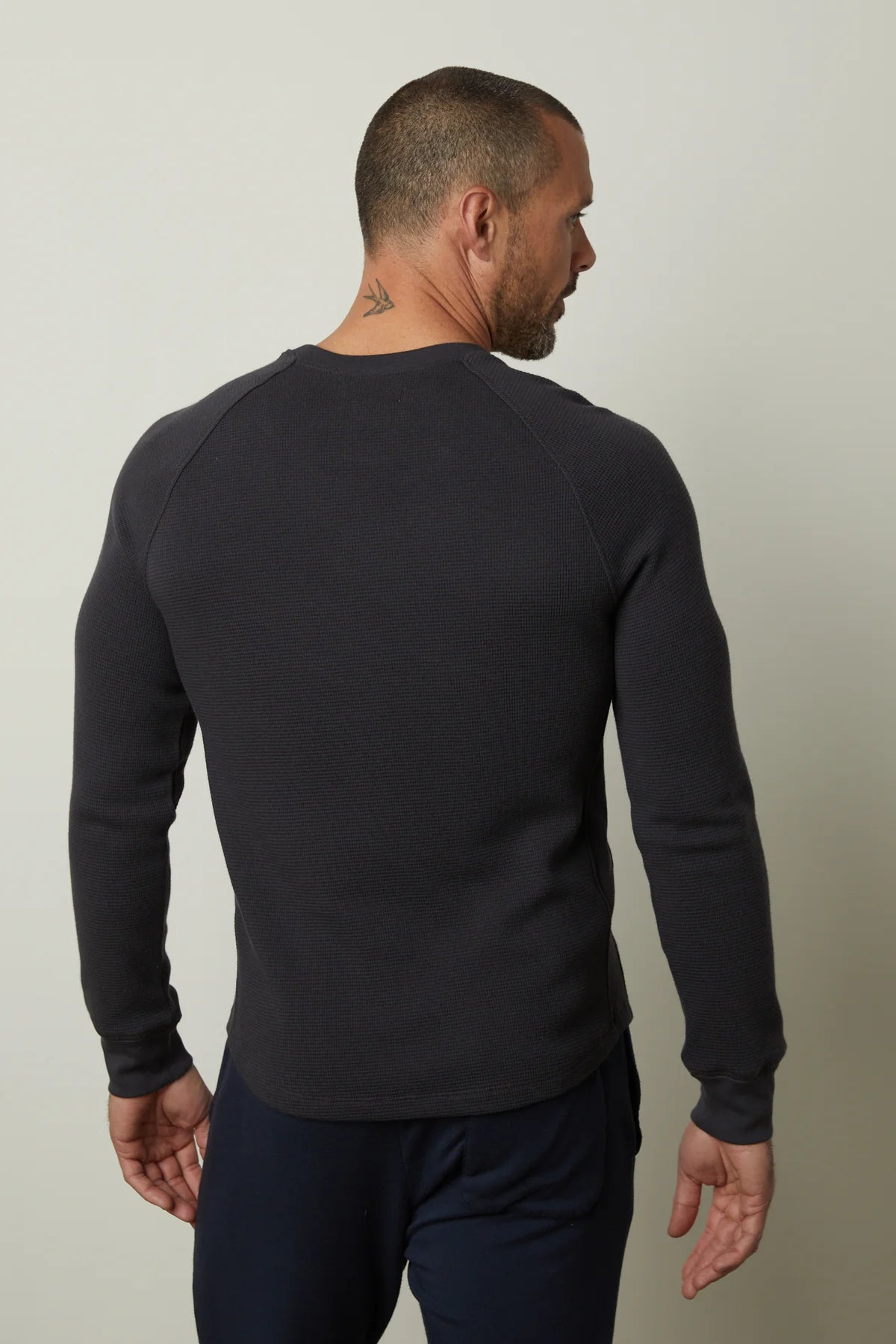 Velvet Glen Waffle LS Vintage Black