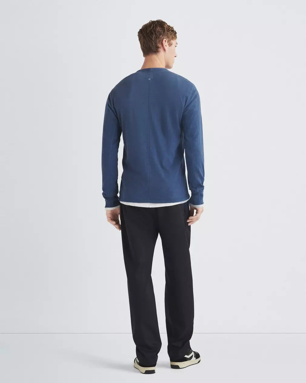 Rag & Bone Classic Henley Worn Indigo
