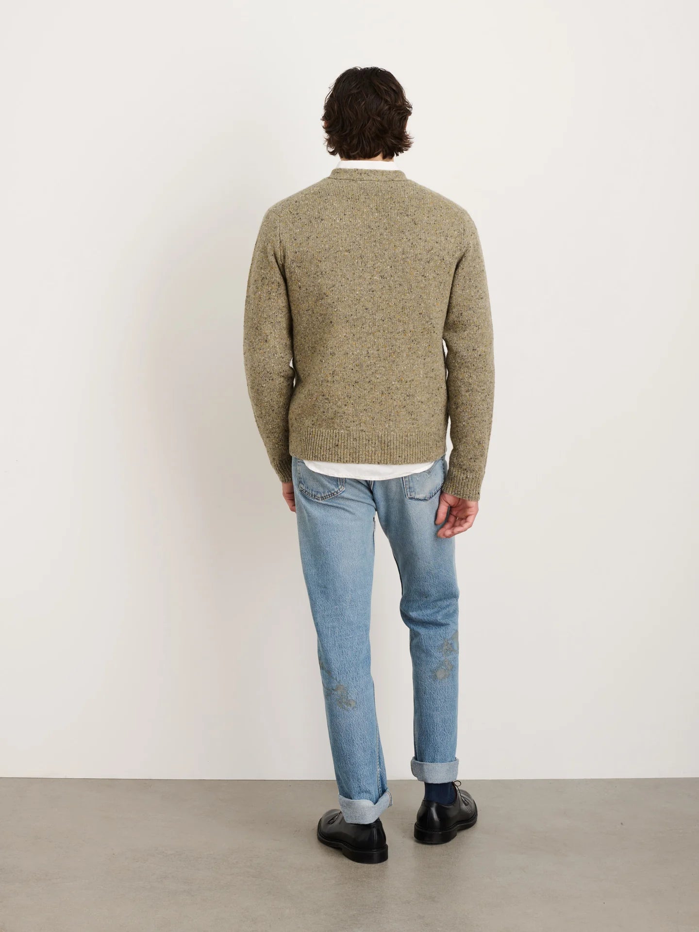 Alex Mill Hockney Cardigan in Grassland Donegal Wool