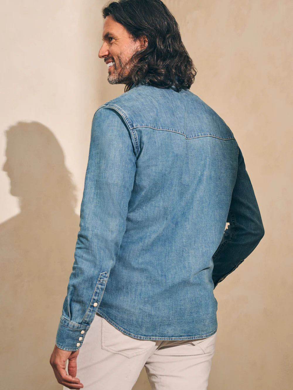 Faherty The Western Shirt Faded Indigo