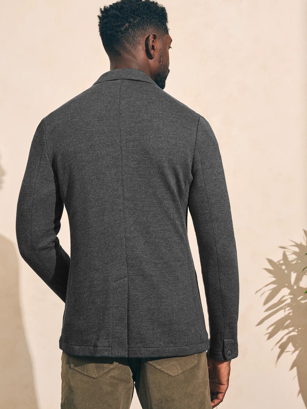 Faherty Inlet Knit Blazer Black Sky Melange