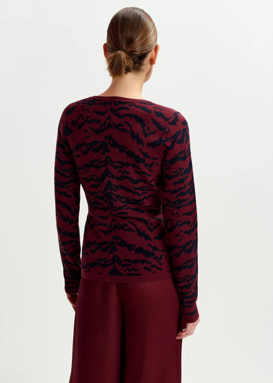 Essentiel Antwerp Iterest Zebra Knitted PO Margot Mauve