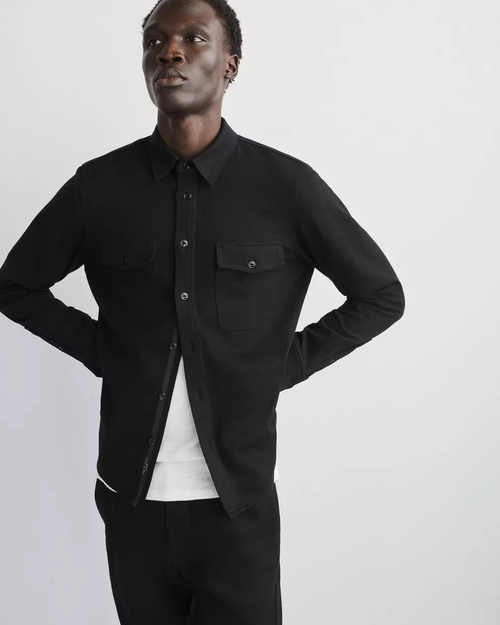 Rag & Bone Wool Jack Shirt Black