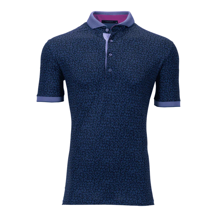 Greyson Camo Jag Polo Maltese Blue