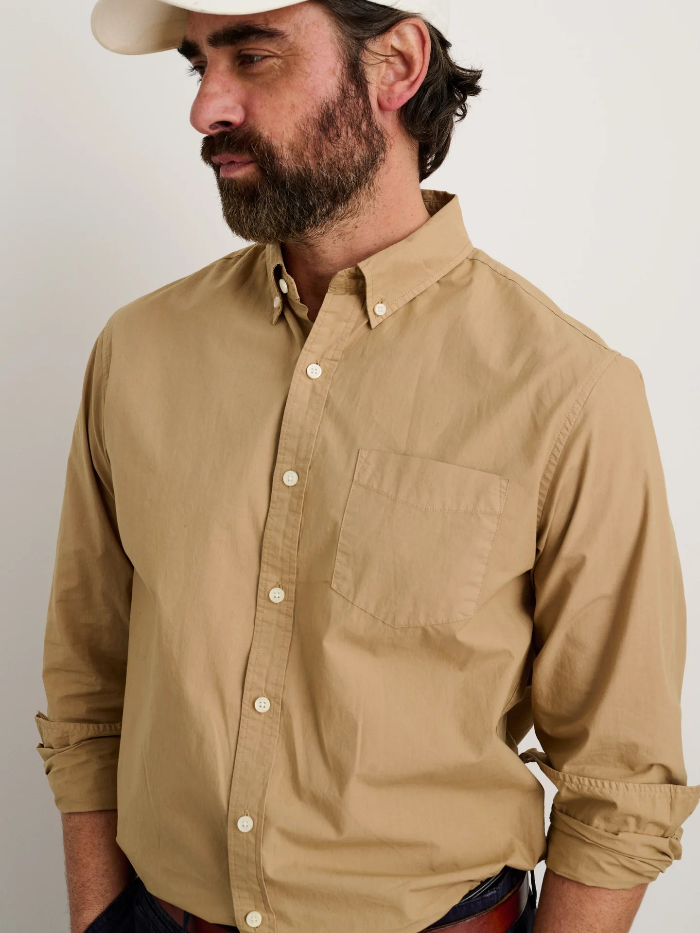 Alex Mill Paper Poplin Mill Shirt Medium Khaki