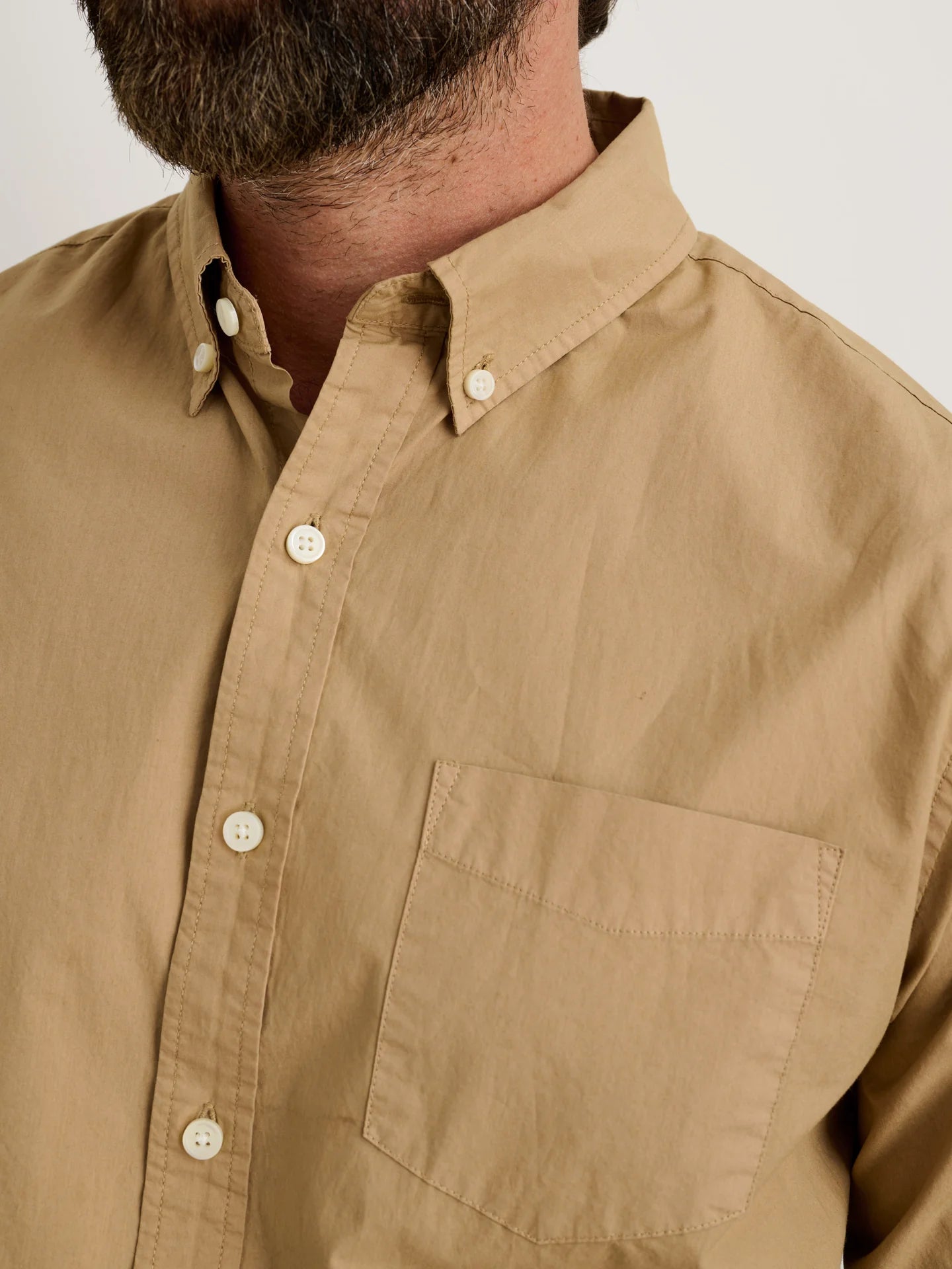 Alex Mill Paper Poplin Mill Shirt Medium Khaki