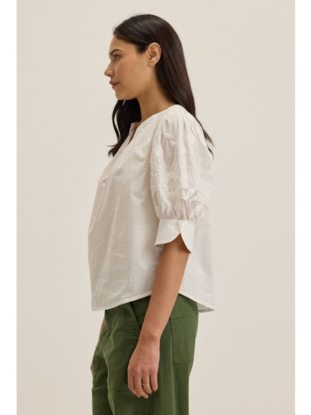 Velvet Laria SS Cotton Blouse Off White