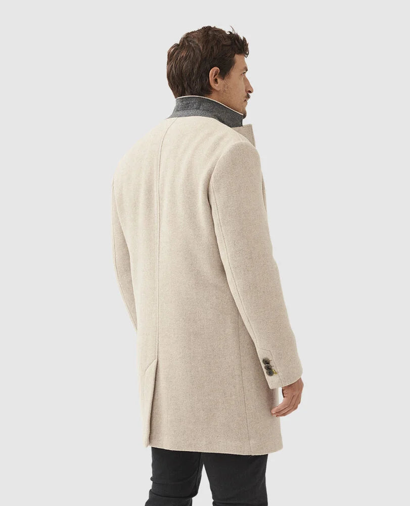 Rodd & Gunn Barley Long Wool Coat Barley