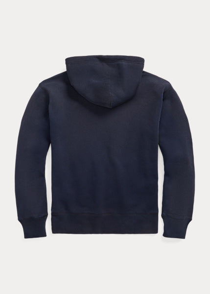 RRL Logo Fleece Hoodie Faded Navy