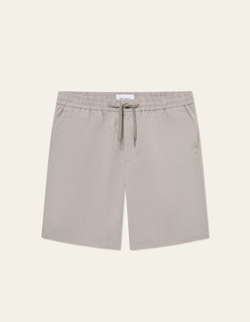Les Deux Como Slub Drawstring Shorts Lt Sand
