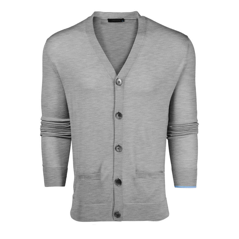 Greyson Saratoga Cardigan Lt Grey Heather