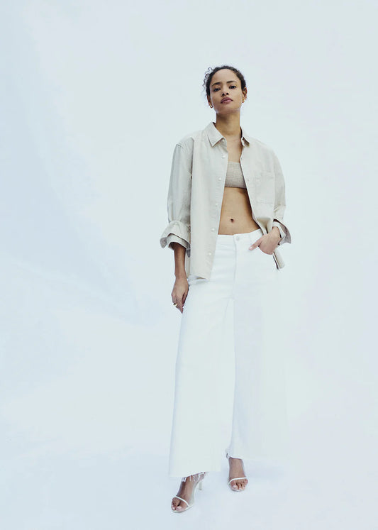 Citizens of Humanity Lyra Crop Wide Leg White