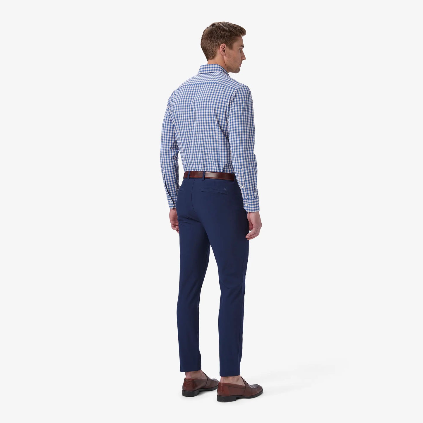 Mizzen + Main Leeward LS Dress Shirt Navy Madison Check