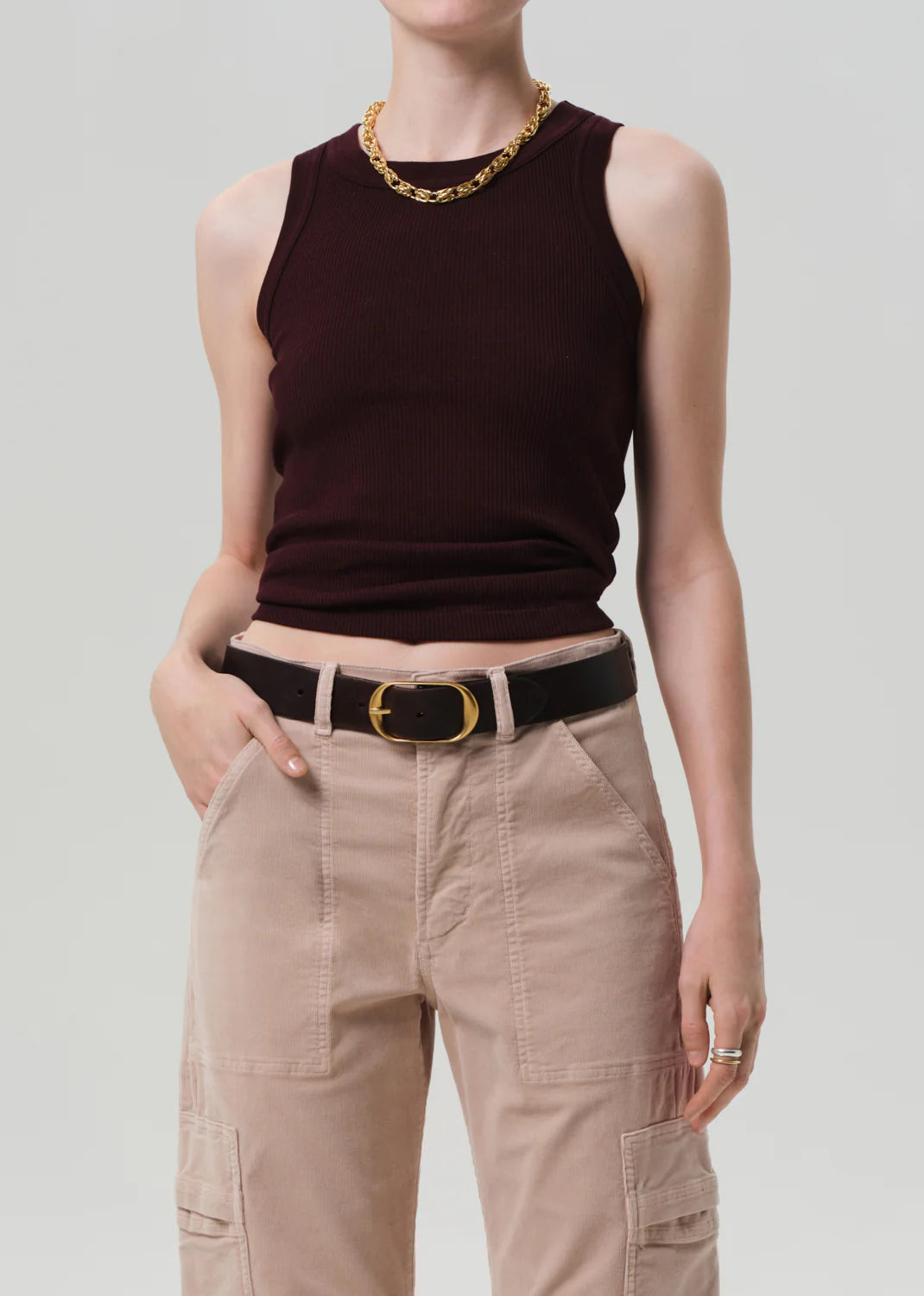 Citizens of Humanity Isabel Rib Tank Mahogany