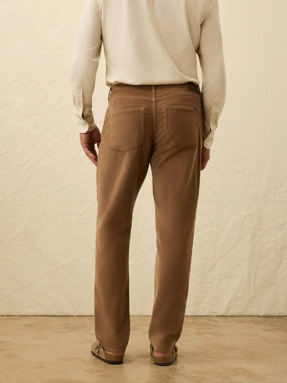 Faherty Stetch Terry Corduroy 5 Pocket Maple Brown
