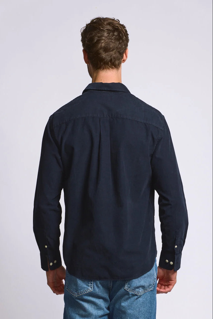 Easy Mondays Micro Corduroy Shirt Navy