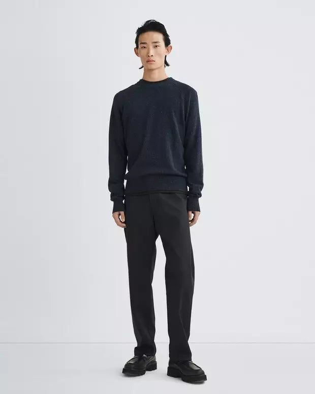 Rag & Bone Donegal Silk Blend Harlow Crew Navy Multi