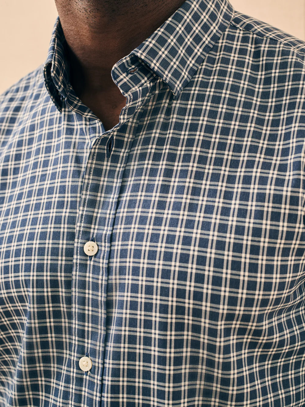 Faherty The Movement Shirt Navy White Check