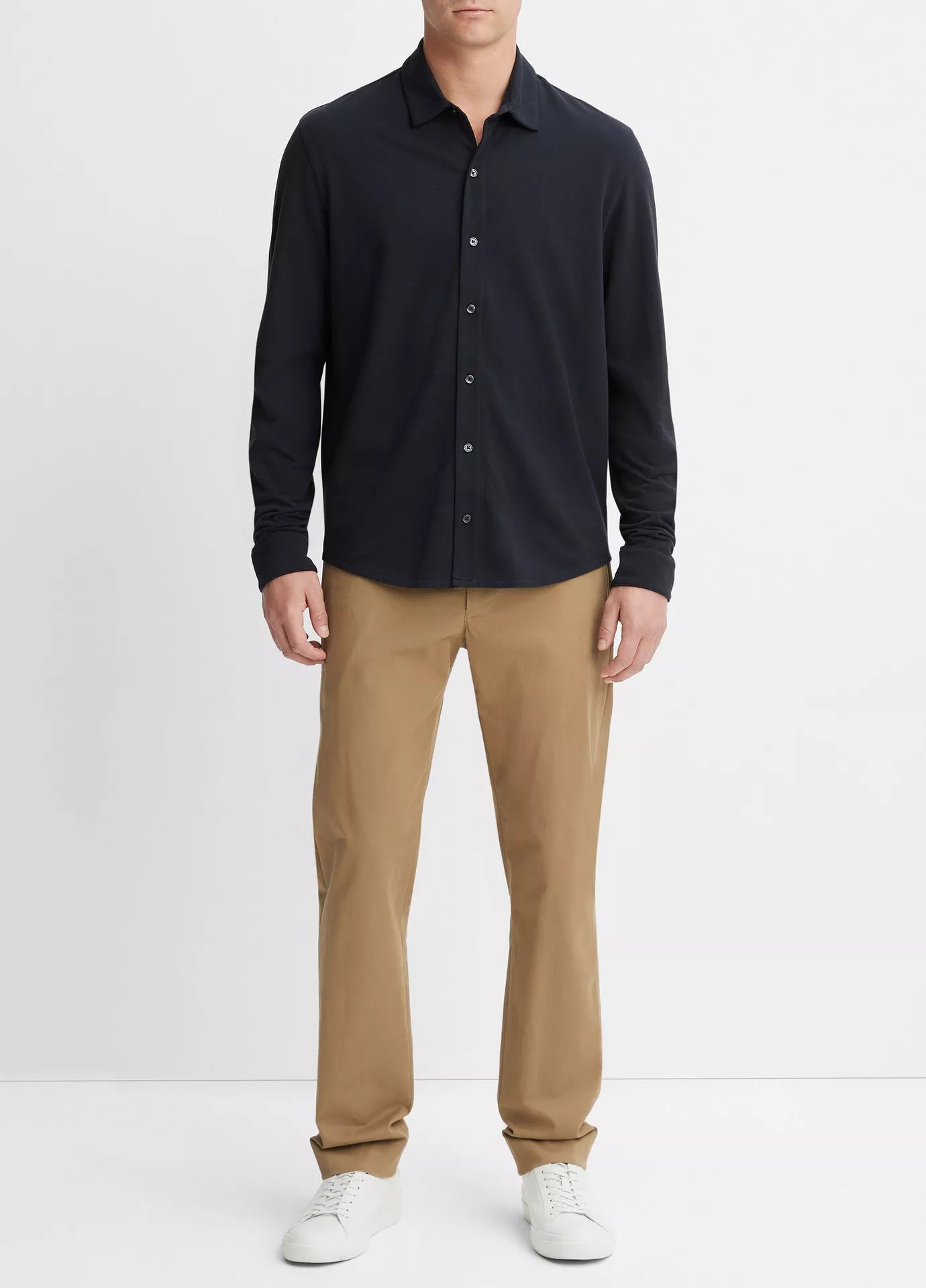 Vince Pique Button Down Shirt Coastal