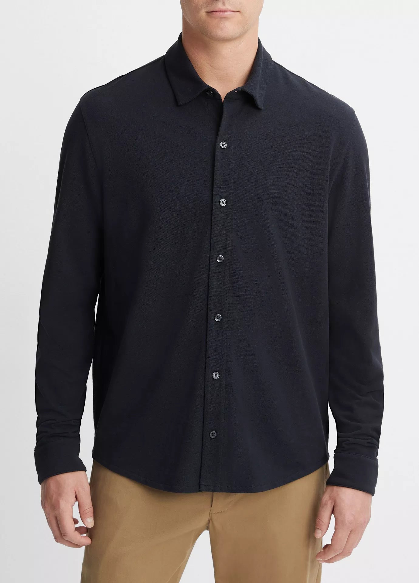 Vince Pique Button Down Shirt Coastal