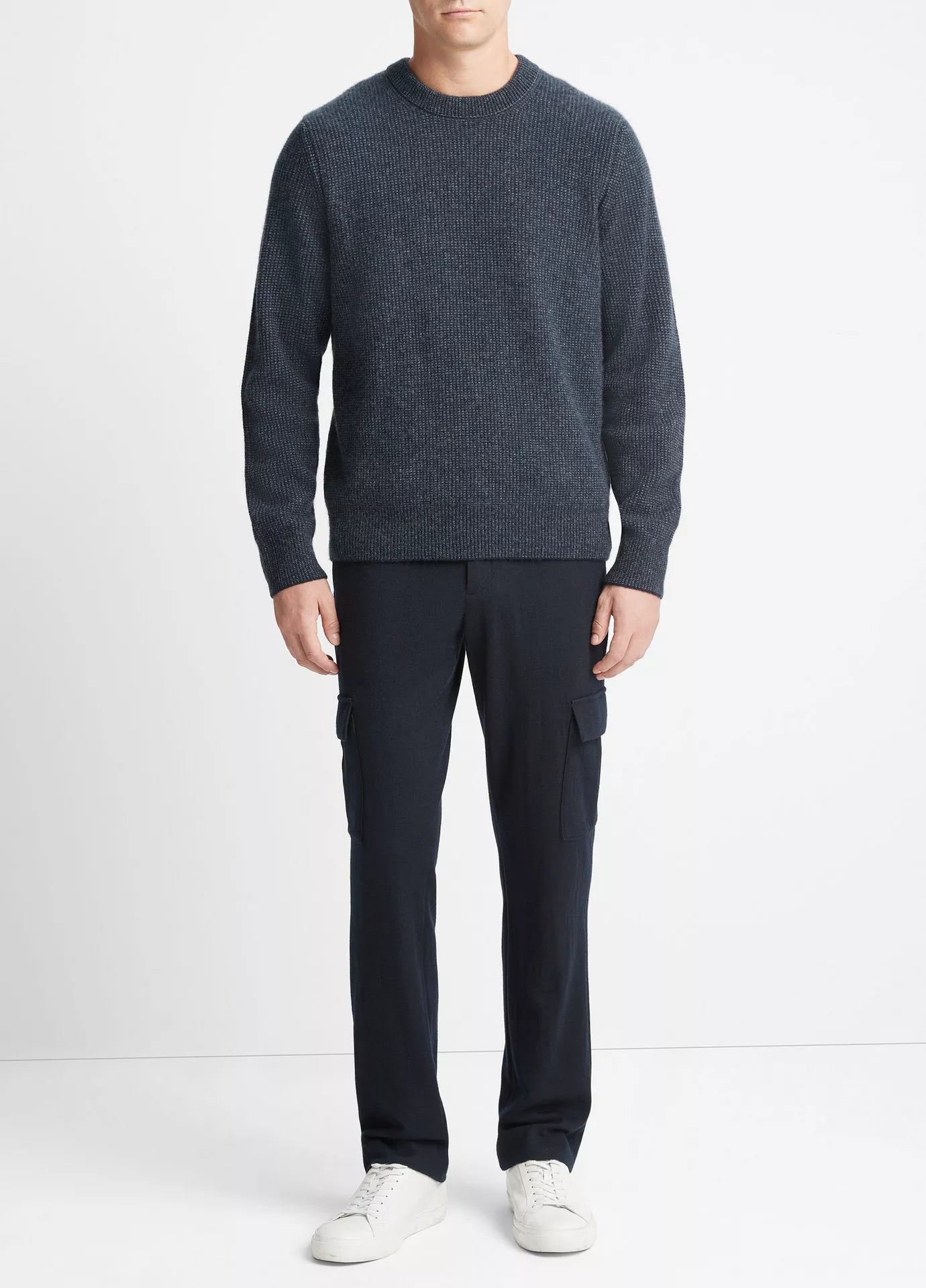 Vince Boiled Cashmere Thermal Crew Coastal Combo