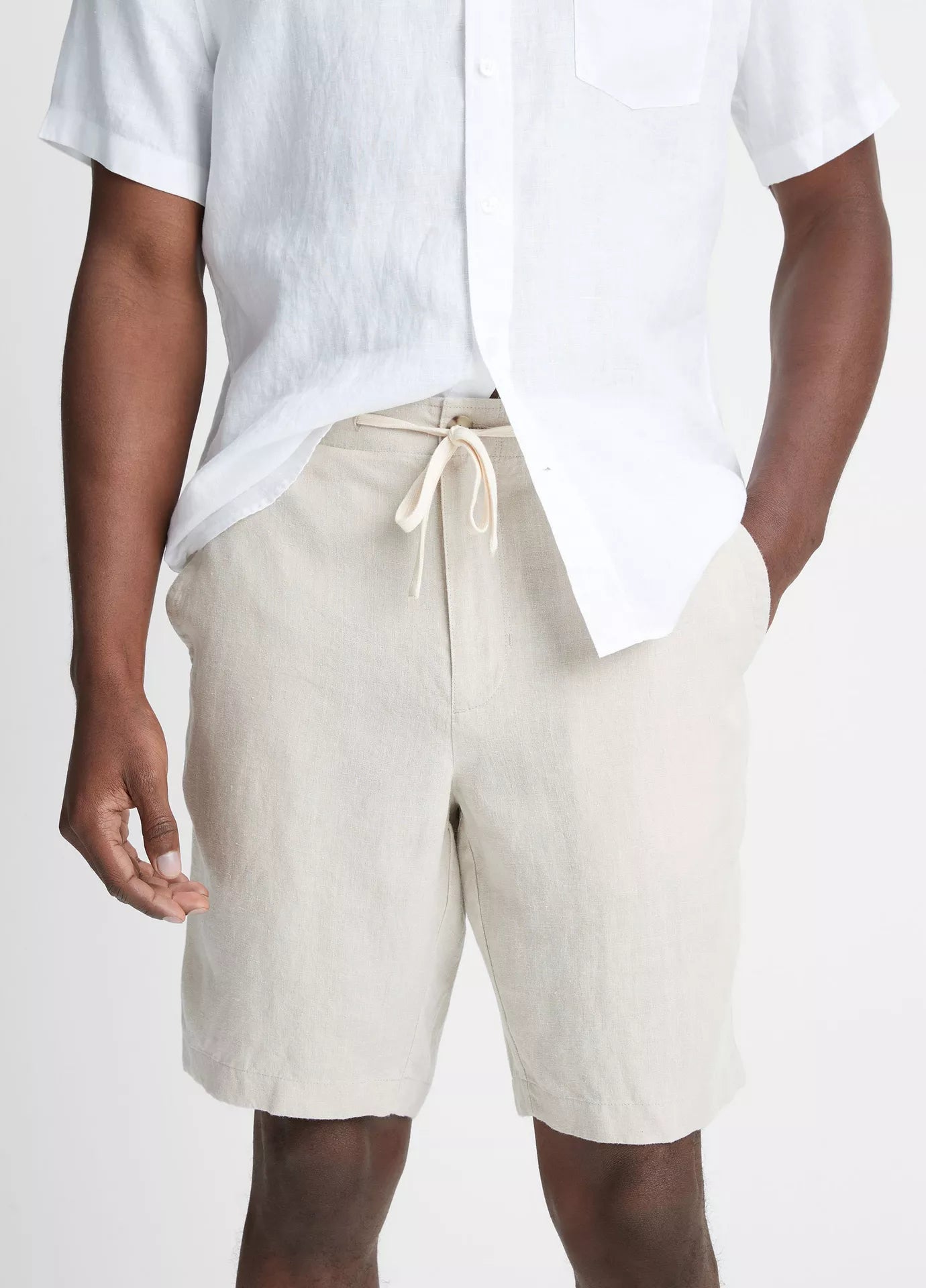 Vince Drawstring Hemp Short Pumice Rock