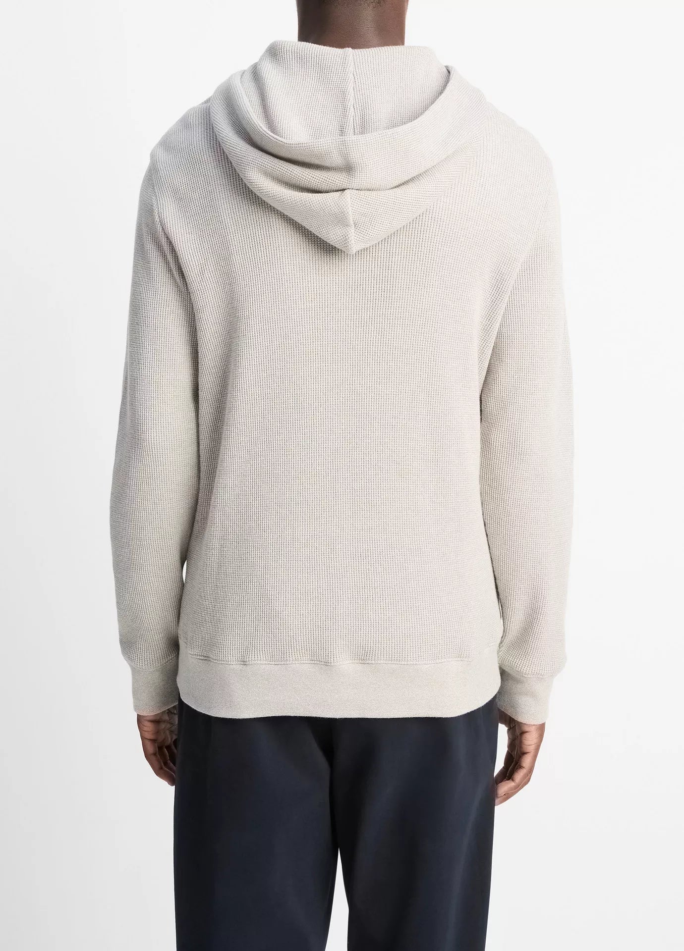 Vince Mouline Thermal LS PO Hoodie Putty/Off White