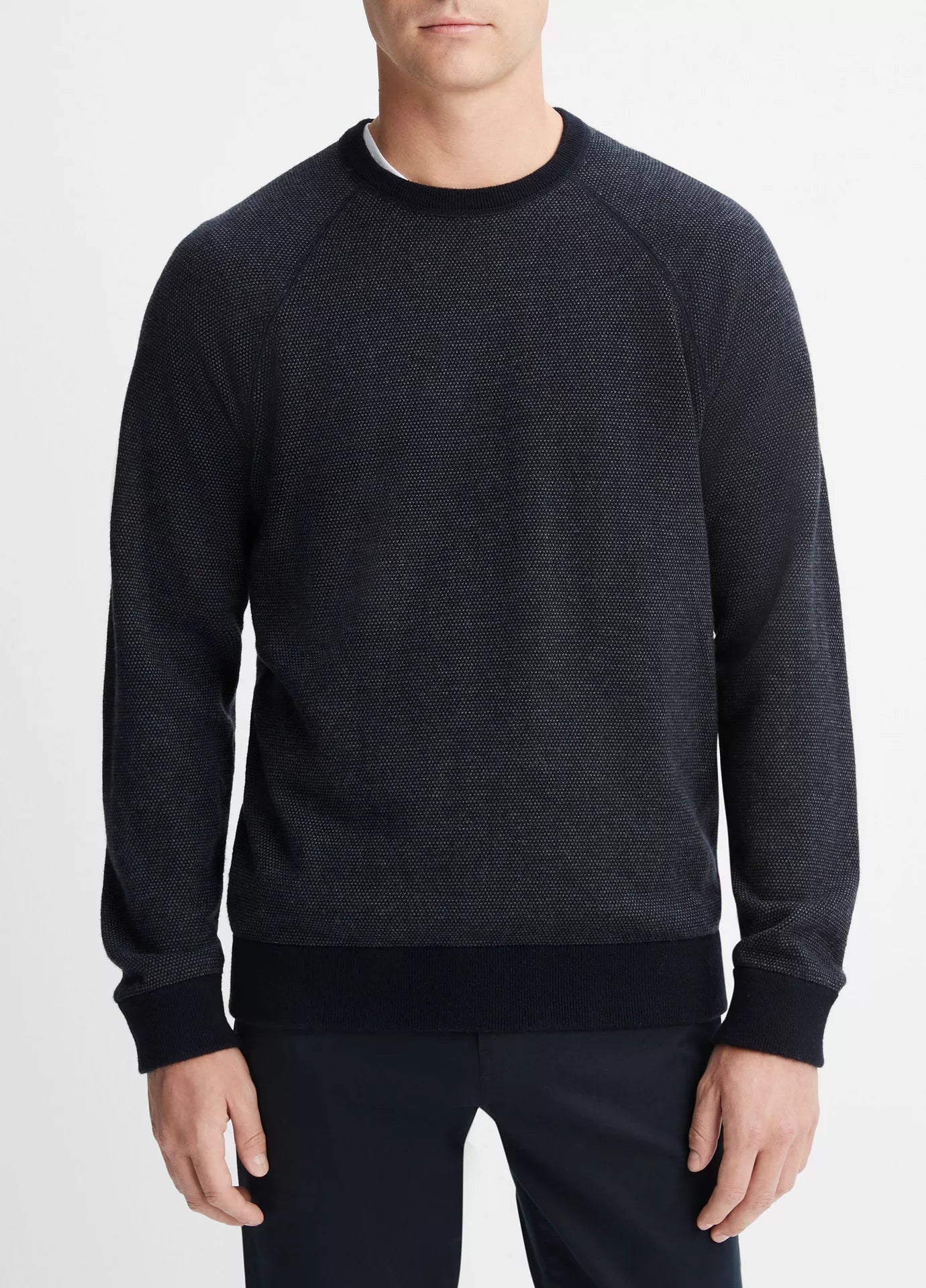 Vince Birdseye Raglan Crew Coastal/Med Grey