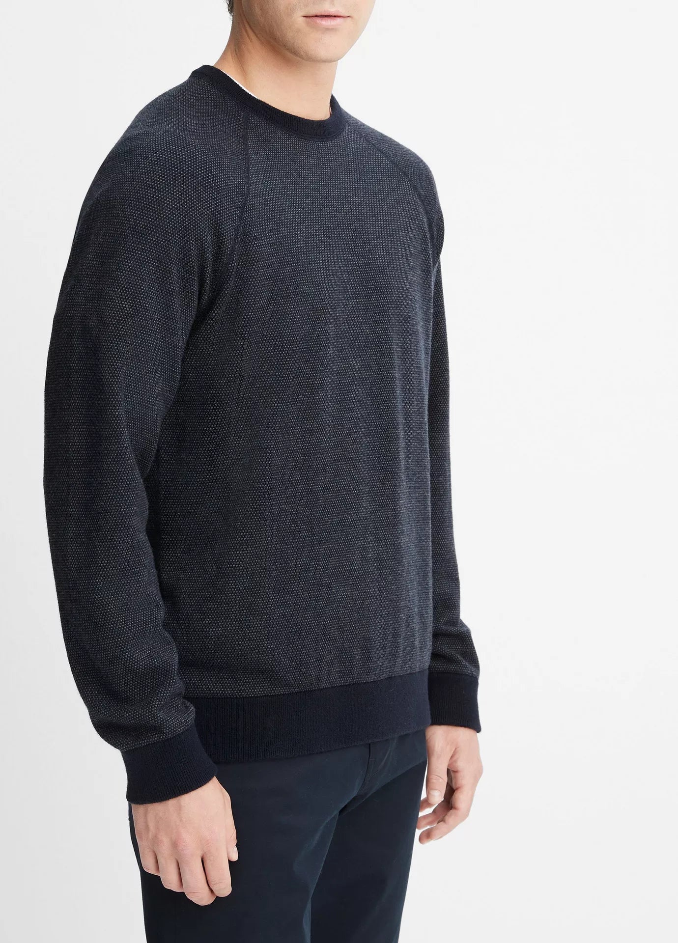 Vince Birdseye Raglan Crew Coastal/Med Grey