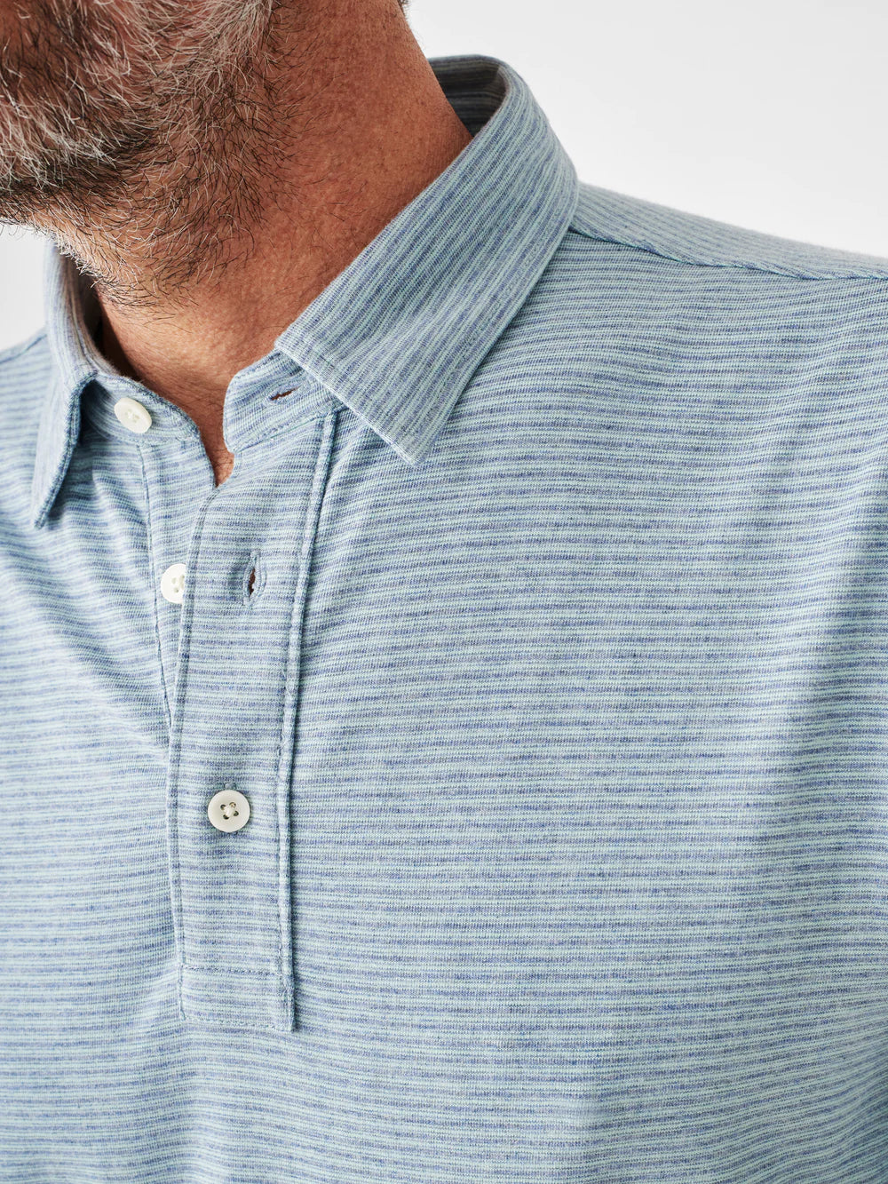 Faherty SS Movement Polo Tidal Reef Stripe
