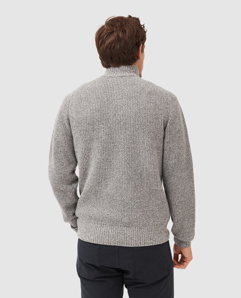 Rodd & Gunn Robbies Road 1/4 Zip Sweater Asphalt