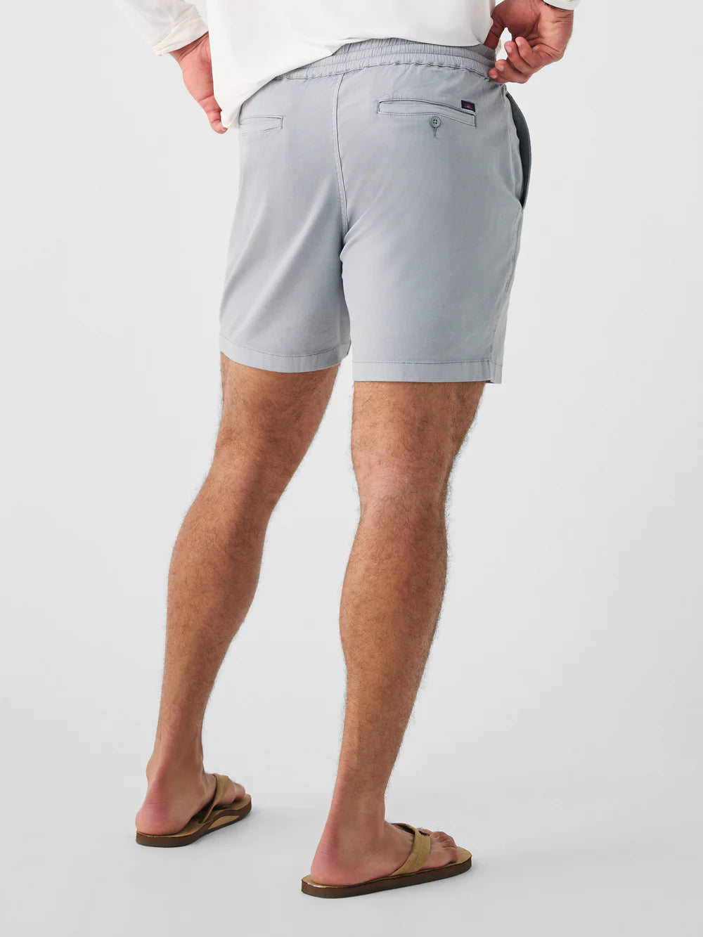 Faherty Essential Drawstring Short Rocky Grey
