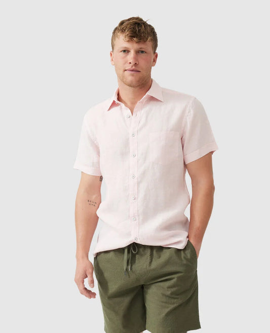 Rodd & Gunn Palm Beach SS Linen Shirt Rosewater