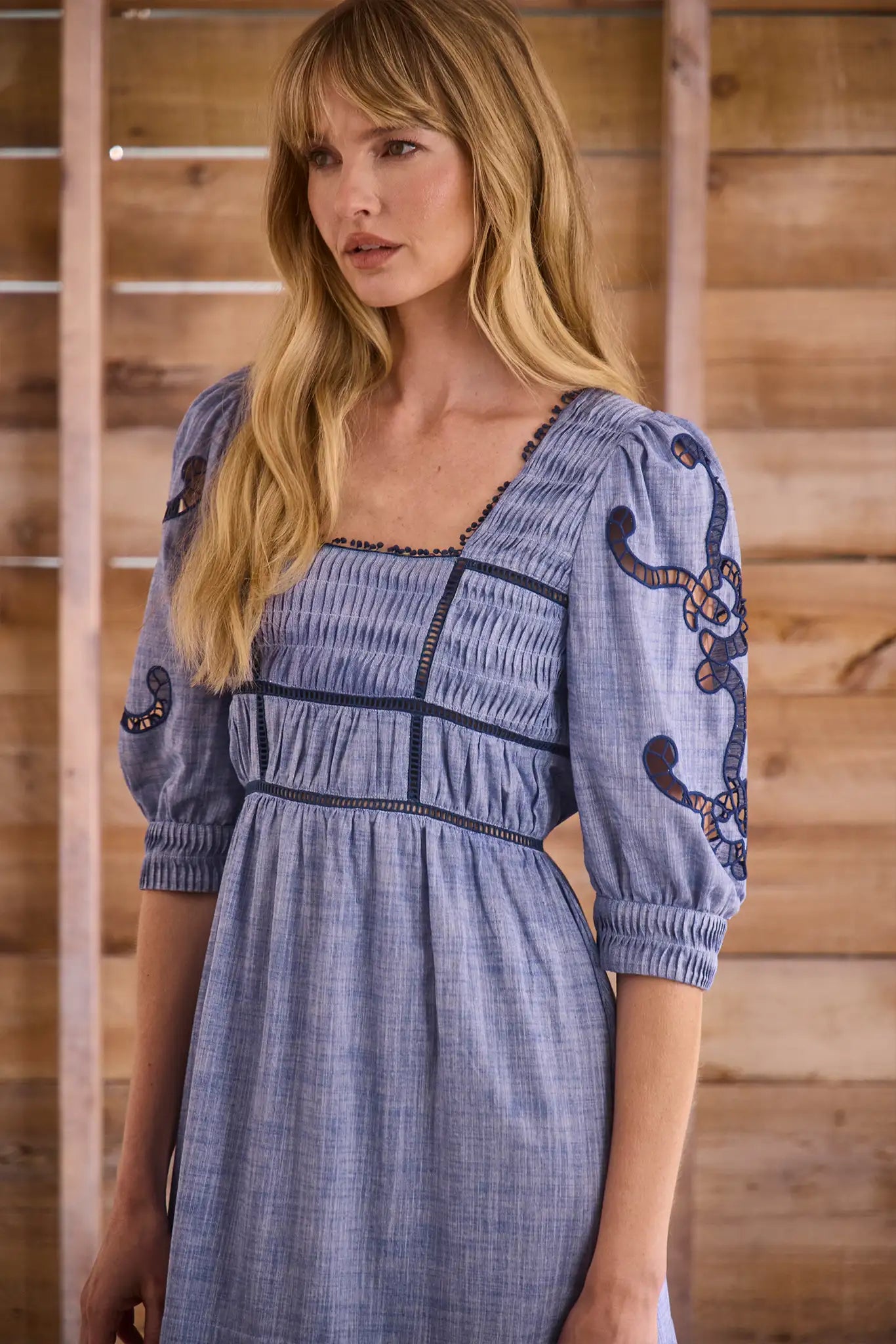 Hunter Bell Rowe Dress Seabank Chambray